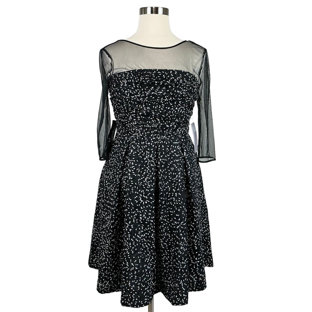 JS Collections Sequin Midi Fit and Flare Cocktail… - image 1